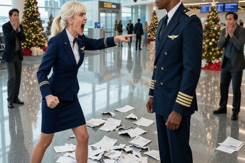 Flight Attendant Accuses Black Pilot of Lying at Christmas — One Call Gets Her ARRESTED! 