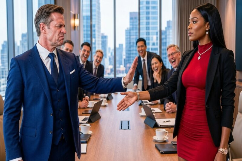 CEO Refused To Shake The Black Woman’s Hand, Board Laughs—Until She Cancels Her $750M Investment 
