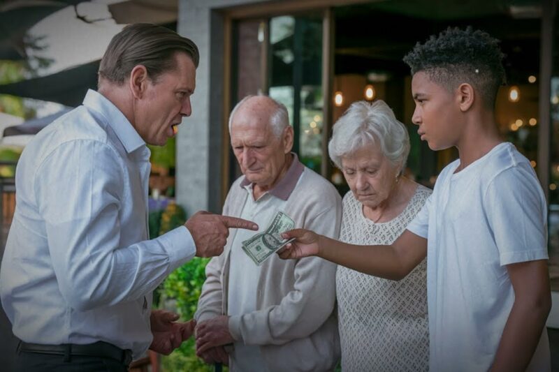 Poor Black Boy Pays for Elderly Couple’s Meal, Next Day a Millionaire Shows Up at His Door