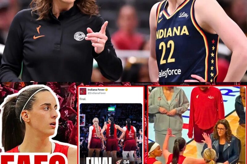 Boiling Point: Caitlin Clark and Stephanie White’s Sideline Confrontation Sparks Fan Outrage as Indiana Fever Faces an Implosion