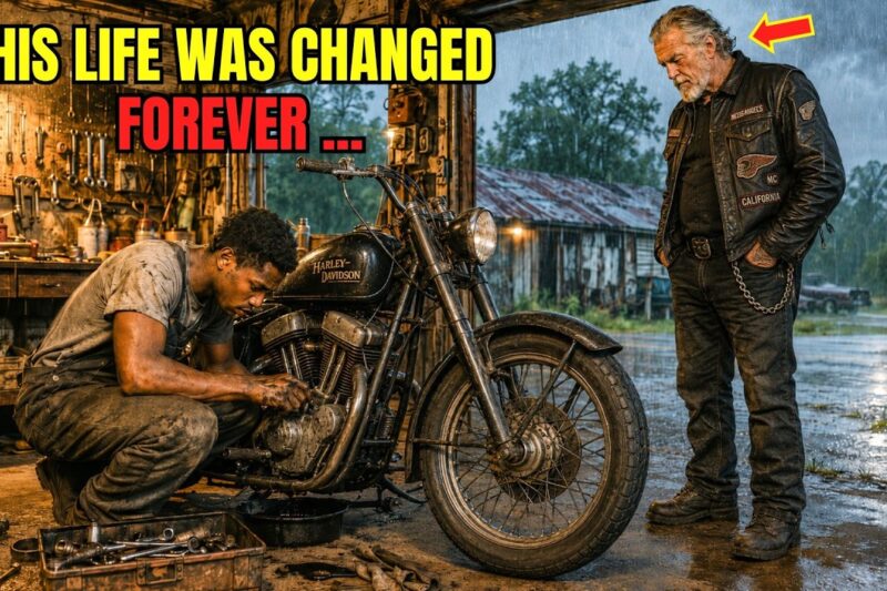 Black Boy Fixes Biker’s Broken Engine With Scrap —What 200 Hells Angels Do at Dawn Left Him in Tears